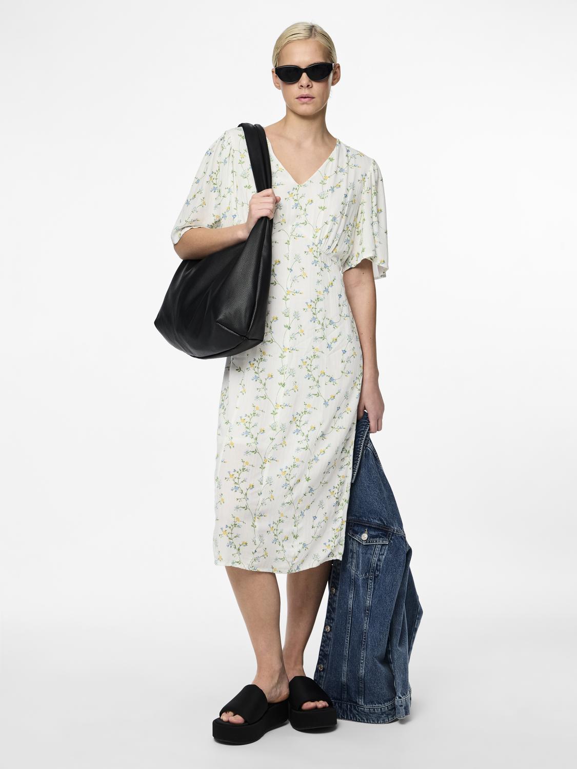 PCKARY Midi Dress - Cloud Dancer